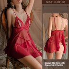 Deep-V Lace Slip Dress