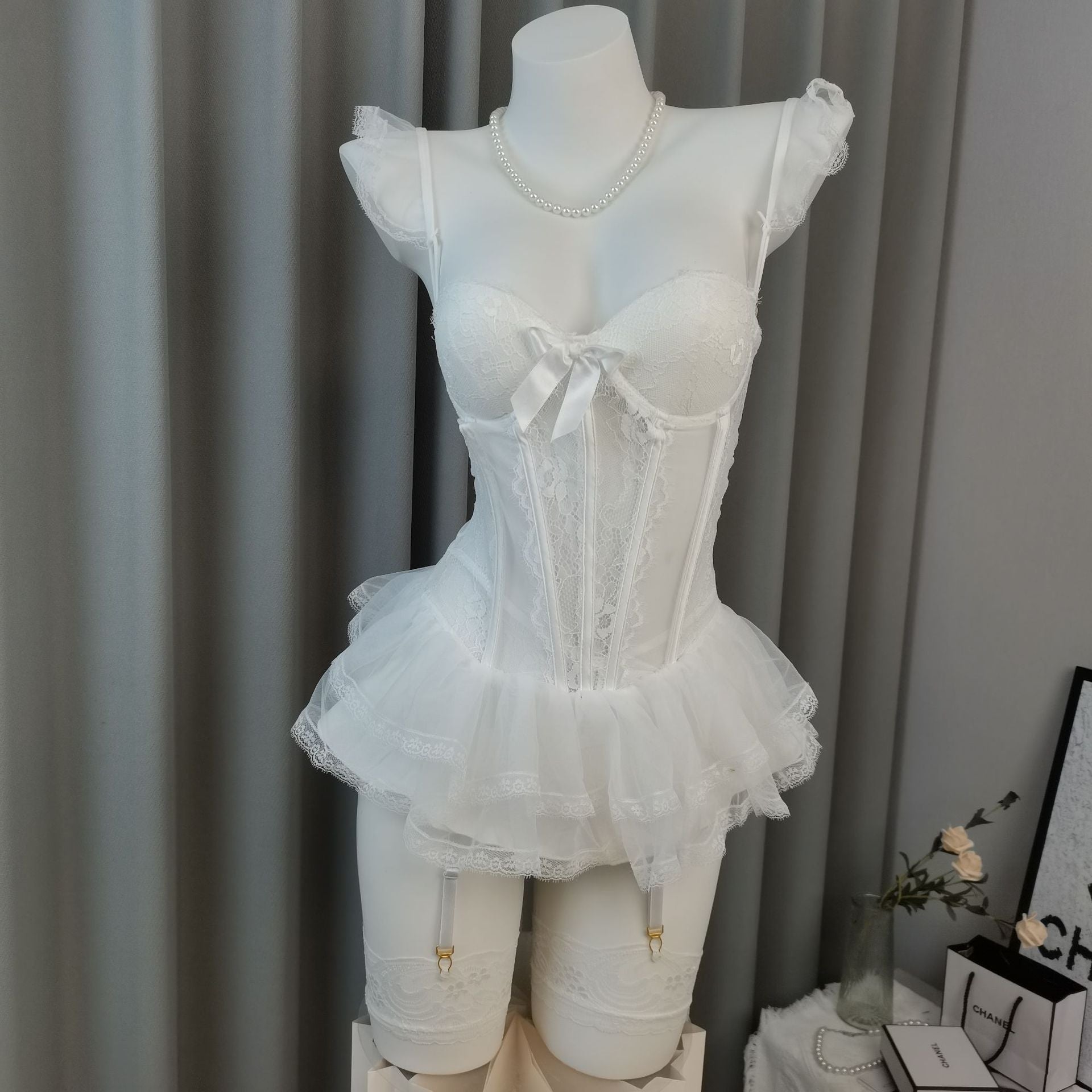 Sexy Padded Vest Lingerie for Women – Seductive Uniform Style Date Night Robe & Sleepwear