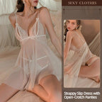 Deep-V Lace Slip Dress